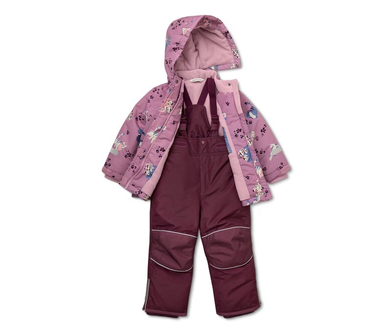 Tchibo - Kinder-Schnee-Kombi - Mädchen - Gr. 110/116 - rosa/print