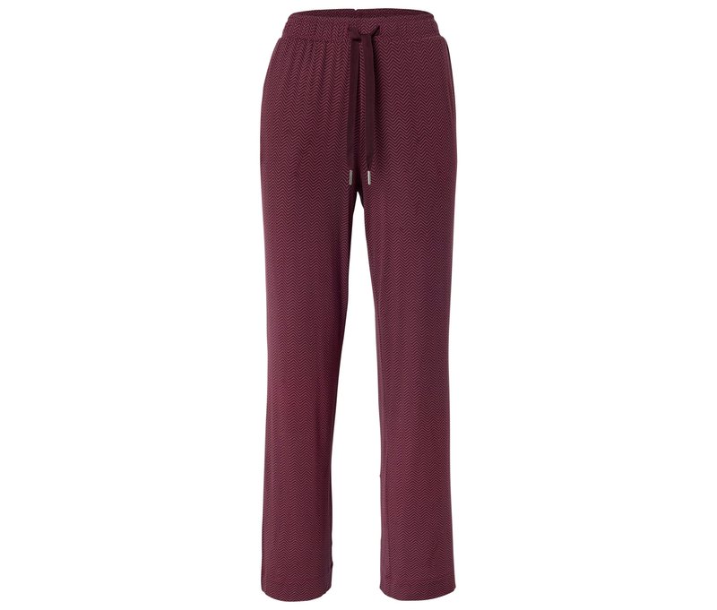 Tchibo - Pyjamahose - Damen - Gr. XS - weinrot/print