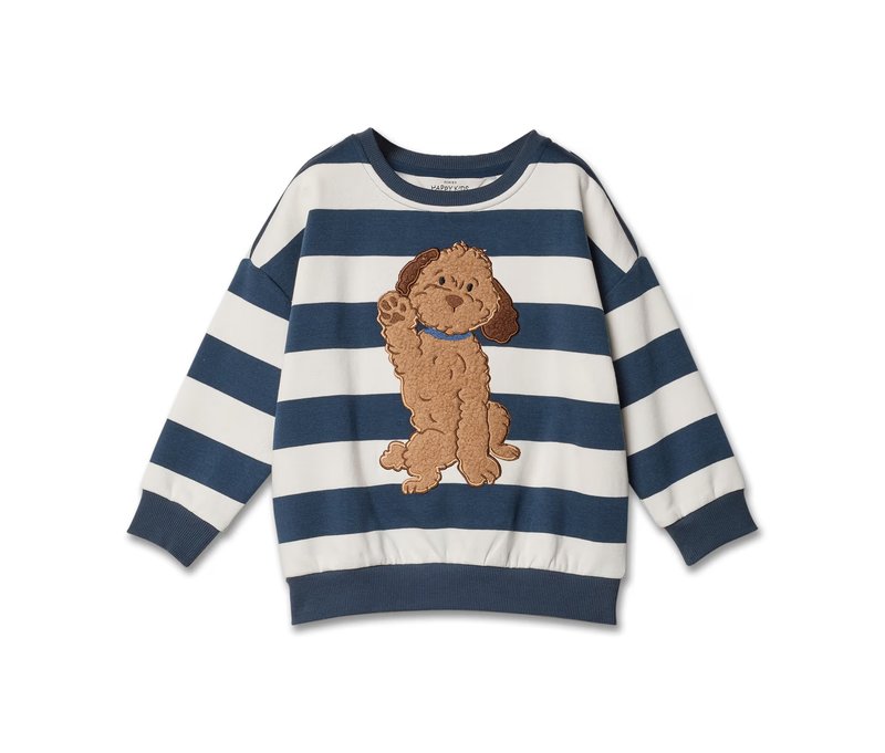 Tchibo - Kinder-Sweatshirt mit angerauter Innenseite - Jungen - Gr. 122/128 - dunkelblau/print