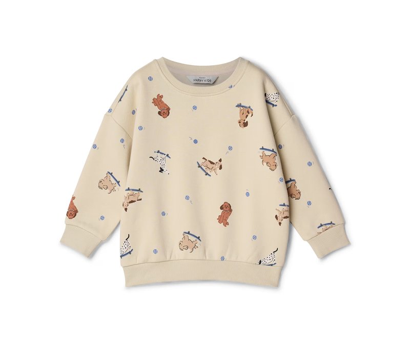 Tchibo - Kinder-Sweatshirt mit angerauter Innenseite - Kinder - Gr. 110/116 - beige/print