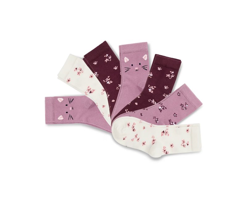 Tchibo - 7 Paar Kinder-Socken - Mädchen - Gr. 27-30 - dunkelblau/jacquard