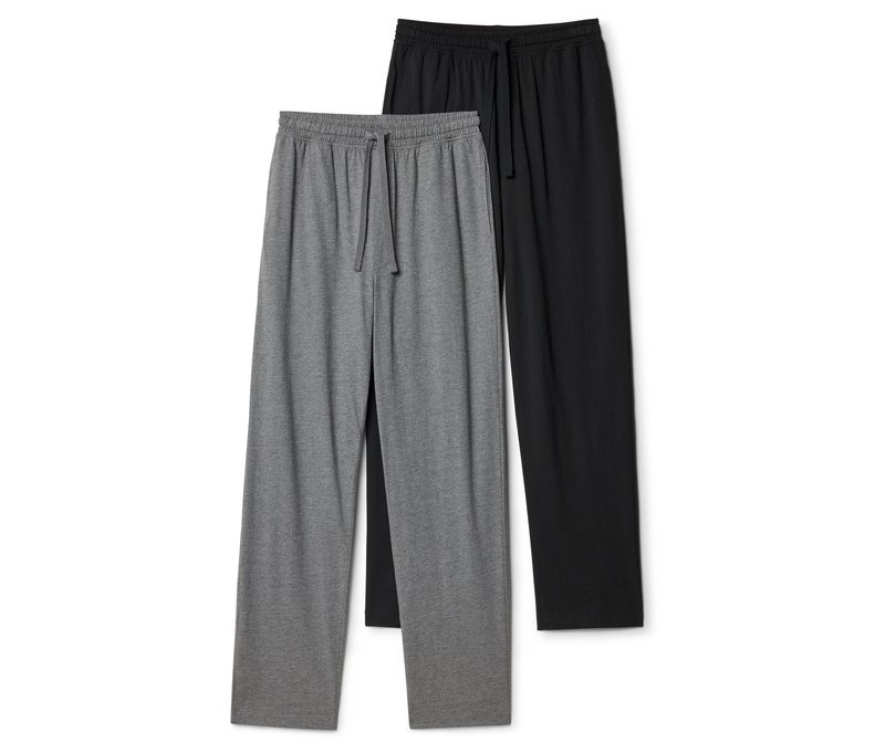 Tchibo - 2 Pyjamahosen - Herren - Gr. S - schwarz