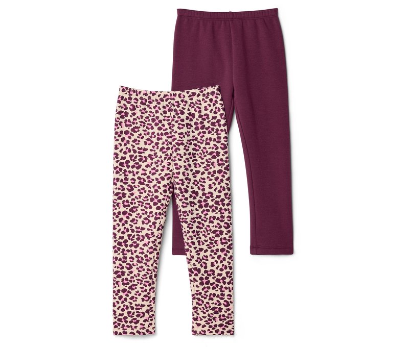 Tchibo - 2 Kinder-Thermoleggings - Baby - Gr. 86/92 - hellrosa/print
