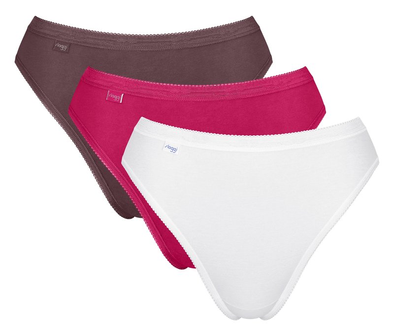 sloggi Basic+ Tai Slip C3P - Damen - Gr. 38 - rot