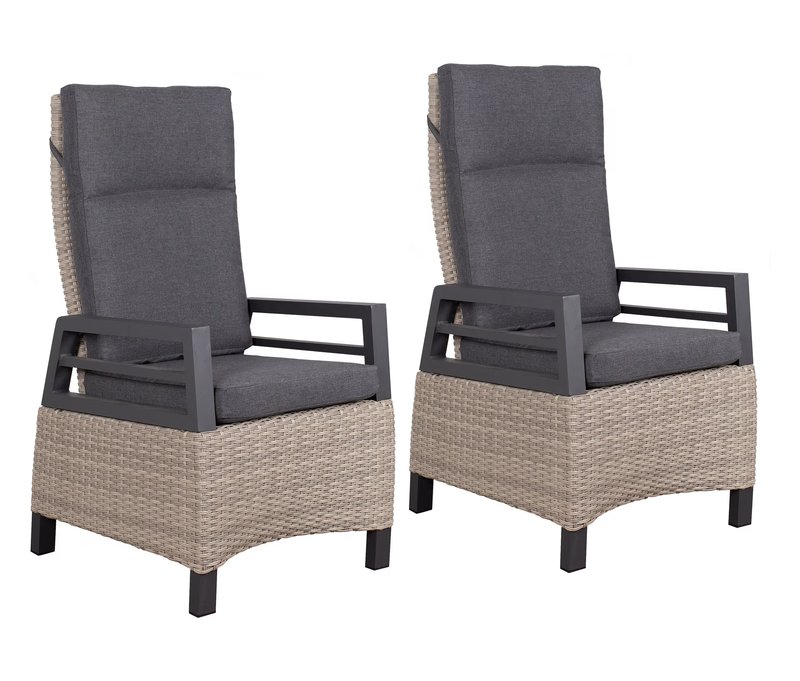 2 deVries Sessel - 60x62x109cm - dunkelgrau -