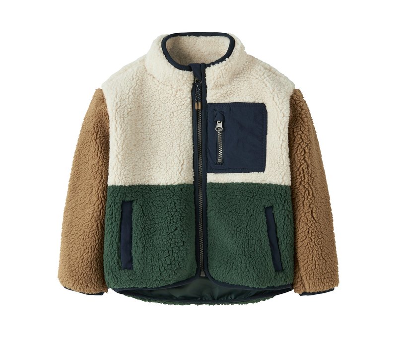 Tchibo - Name IT Block-Teddyjacke - Baby - Gr. 92 - grün