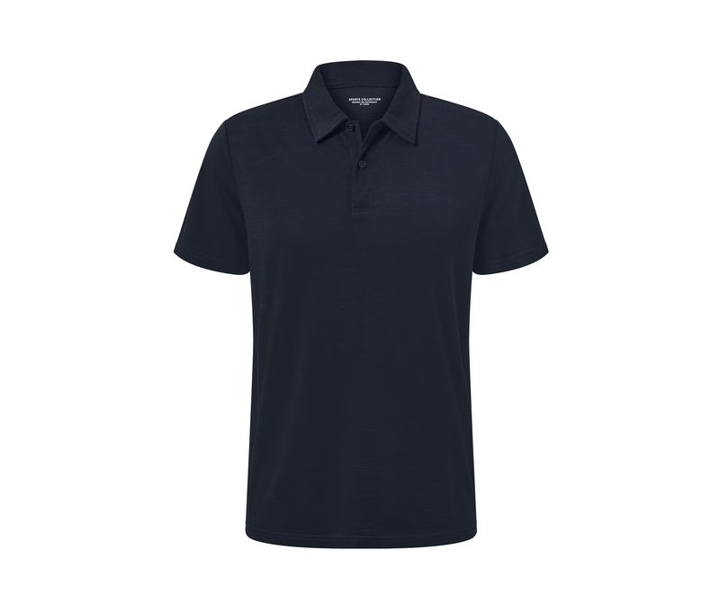 Tchibo - Funktionspoloshirt mit Wolle - Herren - Gr. XXL - dunkelblau