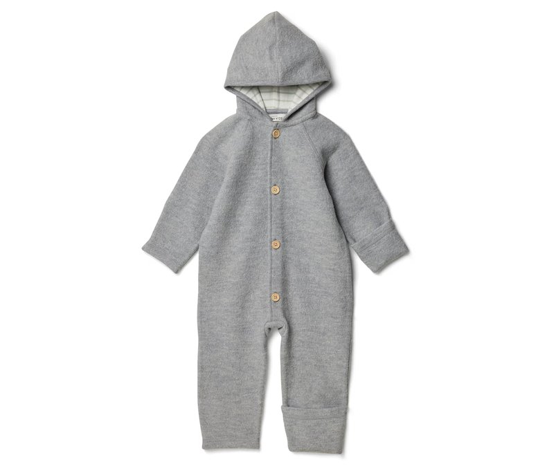 Tchibo - Baby-Walkoverall mit Wolle - Baby - Gr. 50/56 - mintgrün