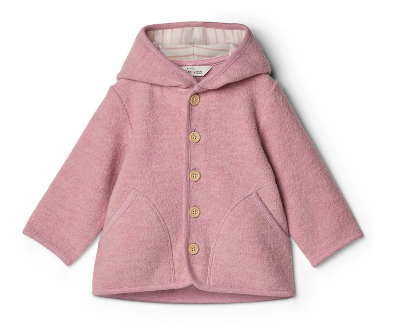 Tchibo - Kinder-Walkjacke mit Wolle - Mädchen - Gr. 98/104 - weiß
