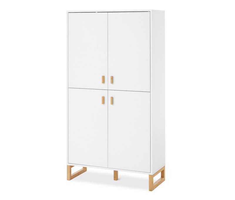 Tchibo - Badschrank mit 4 Türen - 80x35x150cm - weiß -