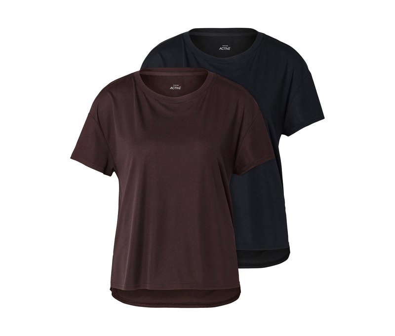 Tchibo - 2 Sportshirts - Damen - Gr. XXL - schwarz