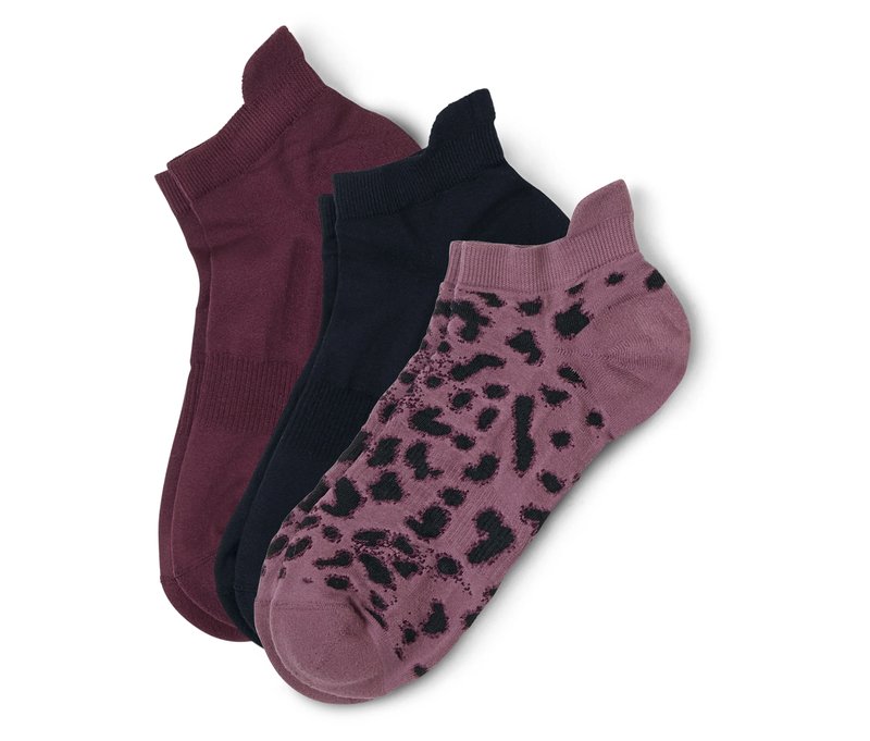 Tchibo - 3 Paar Sportsocken - Damen - Gr. 35-38 - schwarz/print