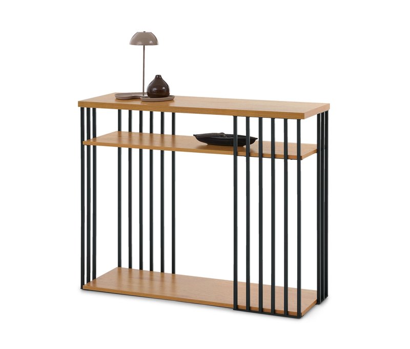 Tchibo - Konsole mit Metallstreben - 100x35x80,5cm - schwarz -