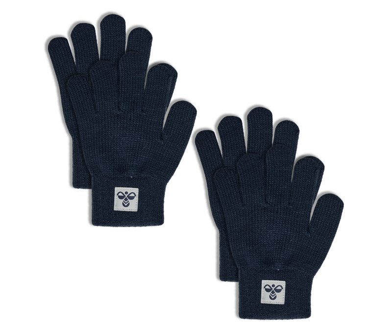 hummel® »Hmljr Knit Gloves 2P« - Gr. 4-8 - blau
