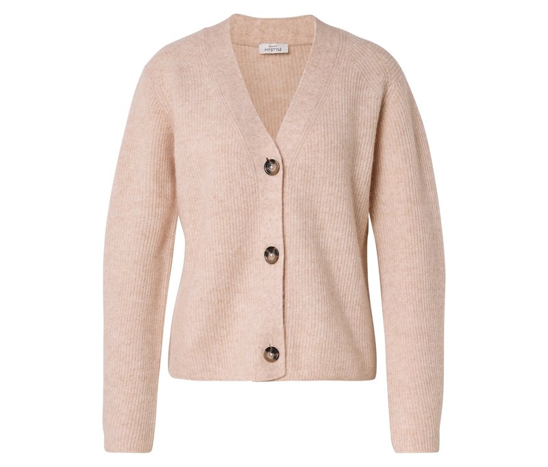 Tchibo - Strickjacke mit Wolle - Damen - Gr. S - creme