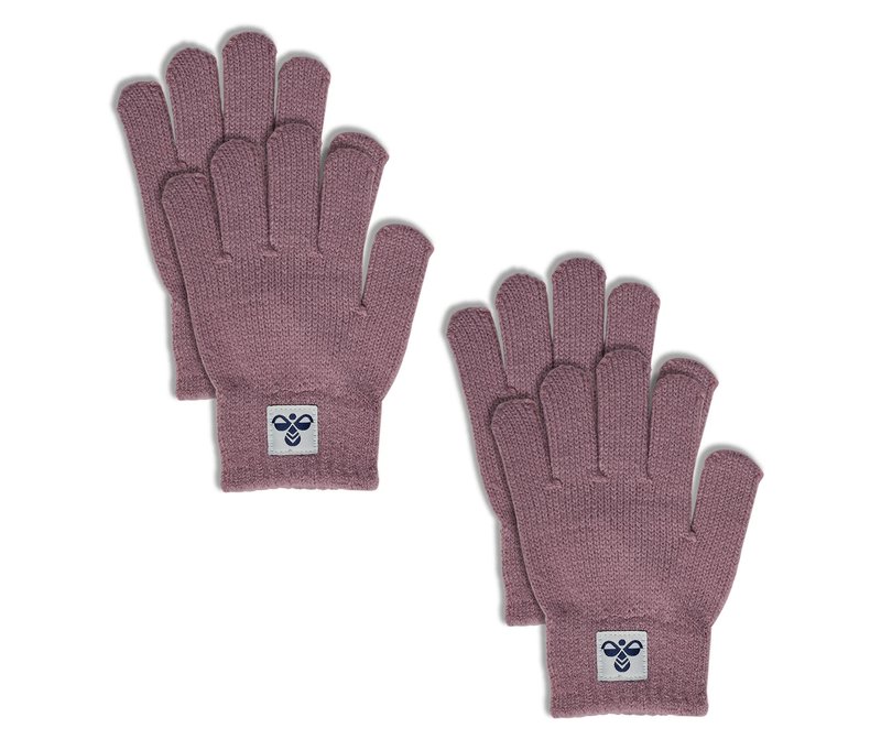 hummel® »Hmljr Knit Gloves 2P« - Gr. 8-12 - lila