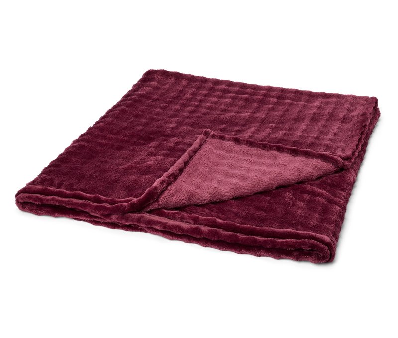 Tchibo - Kuscheldecke - bordeaux