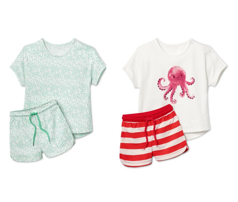 Tchibo - 2 Baumwoll Shorty-Pyjamas - Baby - Gr. 86/92 - orange