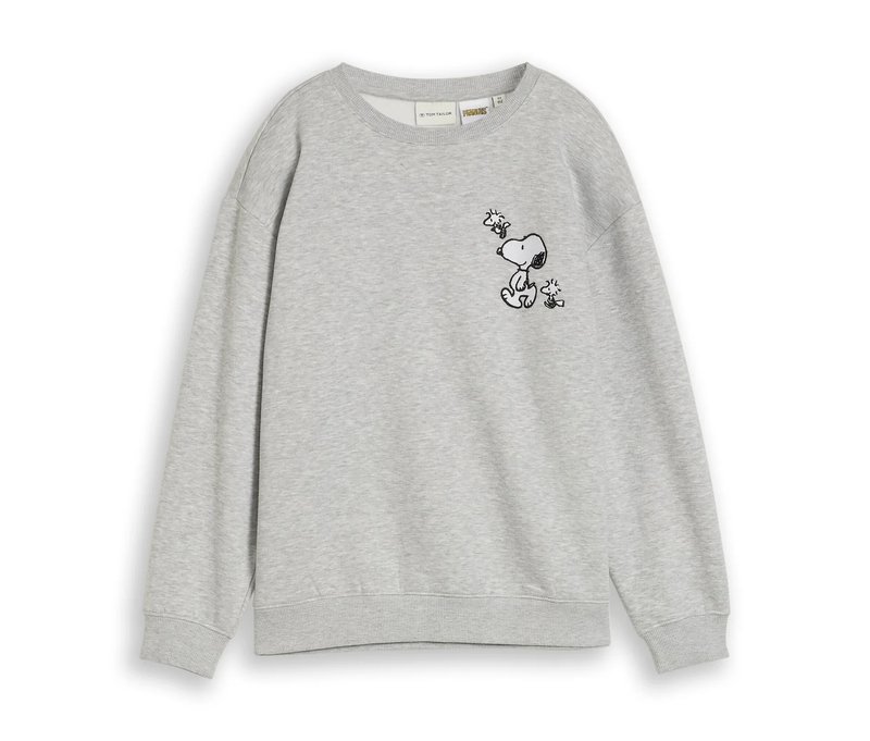 Tom Tailor Oversize Sweatshirt mit Peanuts Motiv - Mädchen - Gr. 152 - grau