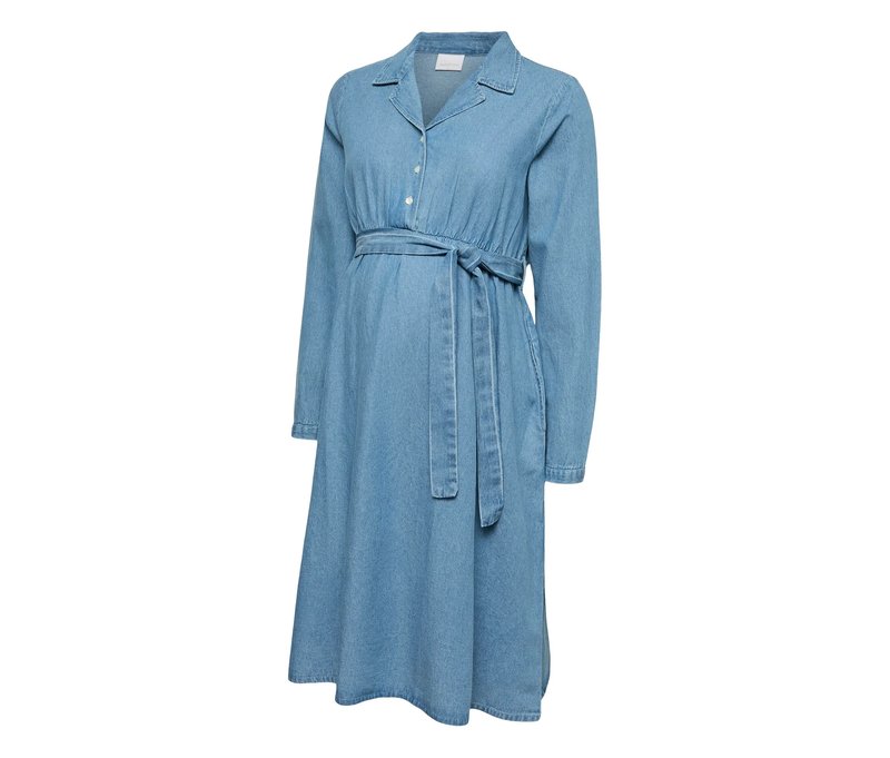 Mamalicious Denimkleid »Valetta Lia« - Damen - Gr. XS - dunkelblau