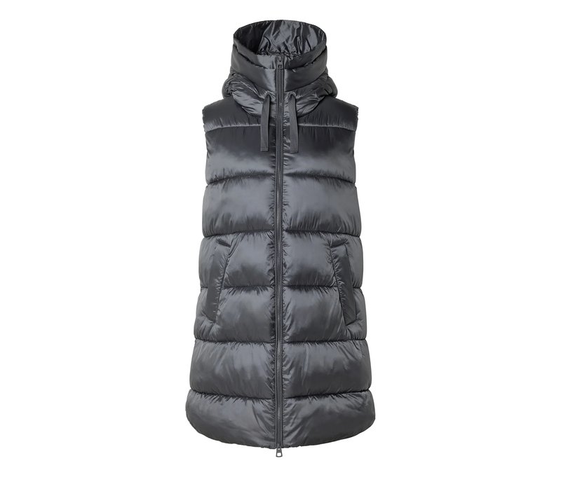 Tchibo - Lange Steppweste - Damen - Gr. 42 - anthrazit