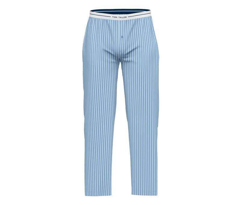 Tom Tailor lange Pyjama-Hose »Dakota« - Herren - Gr. L - hellblau/gestreift
