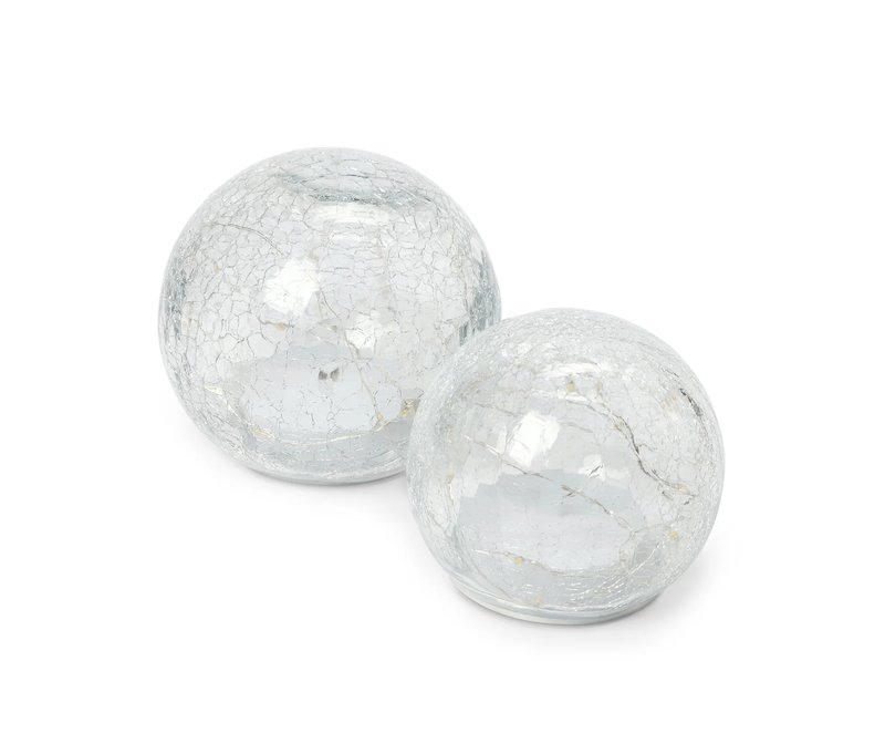 Tchibo - 2 LED-Glaskugeln - transparent