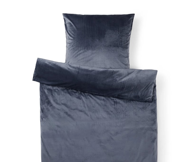 Tchibo - Plüsch-Bettwäsche - blau