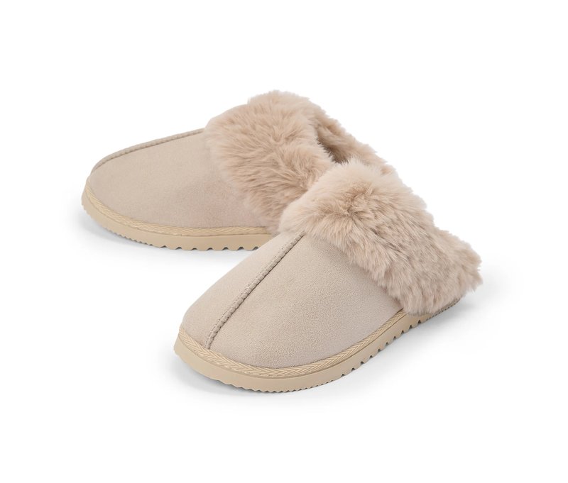 Tchibo - Gefütterte Hausschuhe - Unisex - Gr. 38-39 - beige