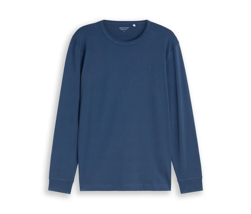 Tom Tailor Basic Longsleeve - Herren - Gr. S - blau