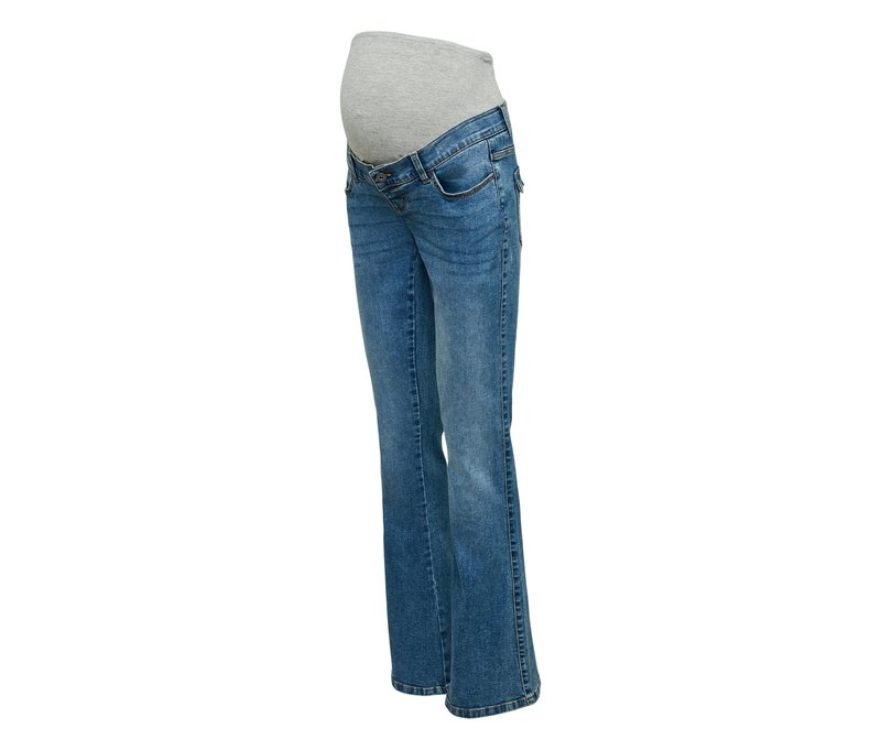 Mamalicious Flared Pocket Jeans »Kairo« - Damen - Gr. 27 - dunkelblau