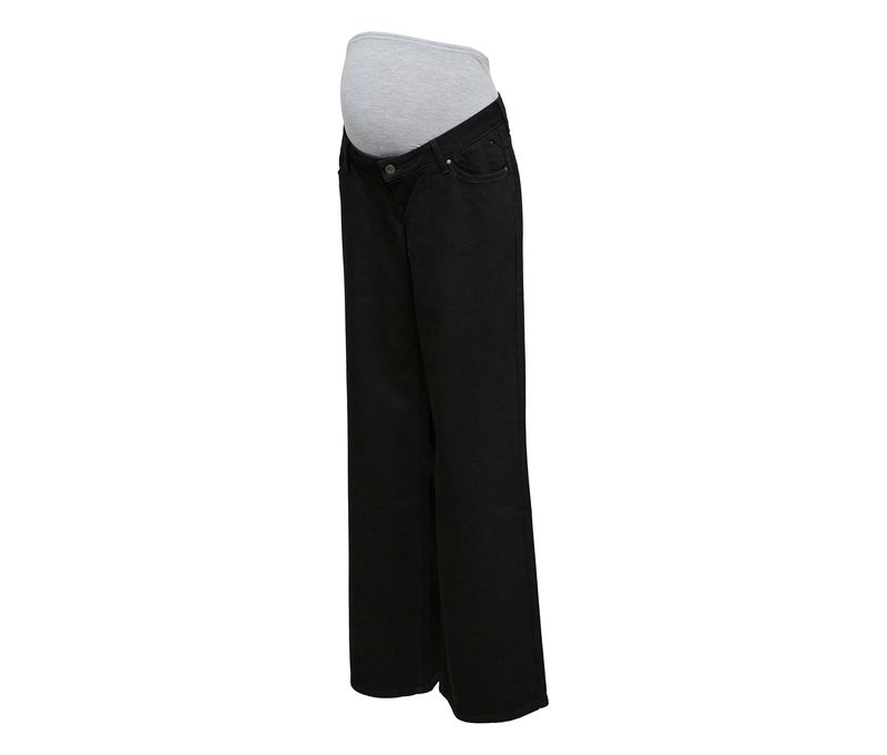 Mamalicious Wideleg Jeans »Malaga« - Damen - Gr. 31 - schwarz