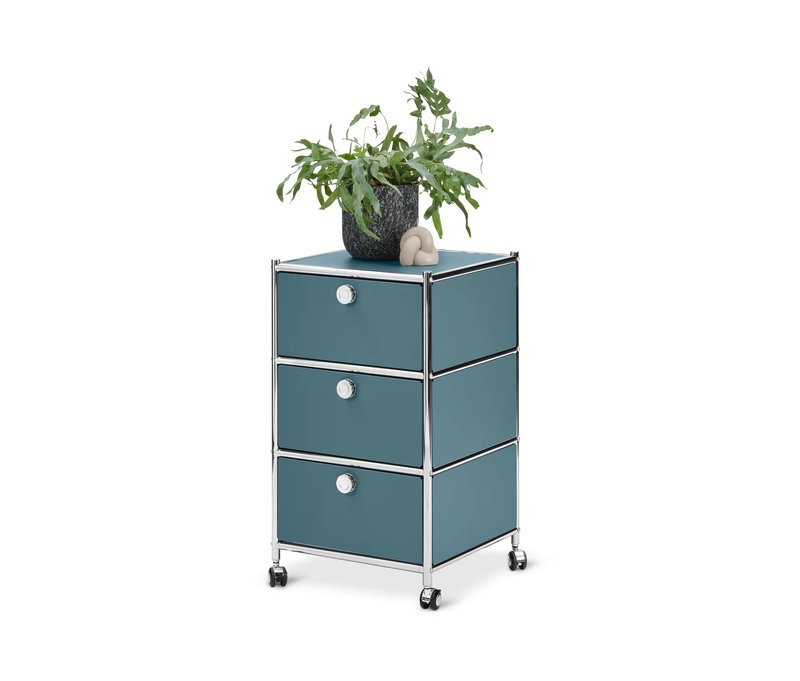 Tchibo - Rollcontainer »Cn3« mit 3 Schubladen - 40x40x70,5cm - chrom -