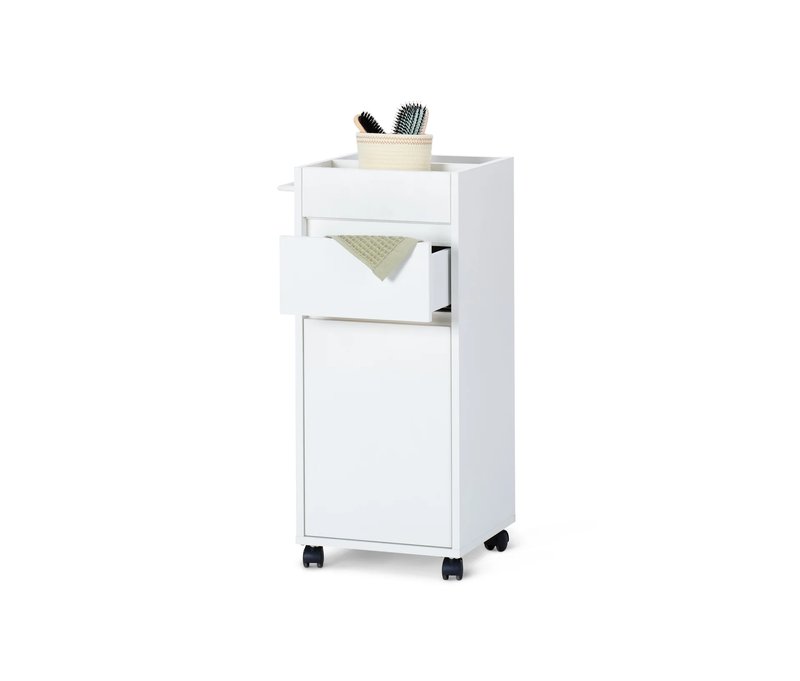 Tchibo - Bad-Beistellwagen - 40,5x35x81,5cm - weiß -