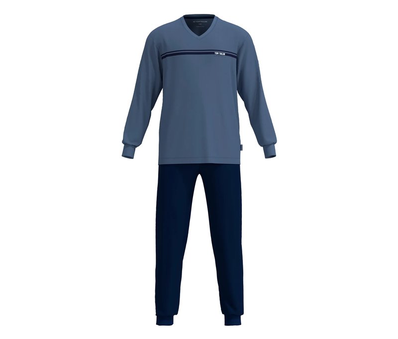 Tom Tailor Pyjama »Maine« - Herren - Gr. L - blau