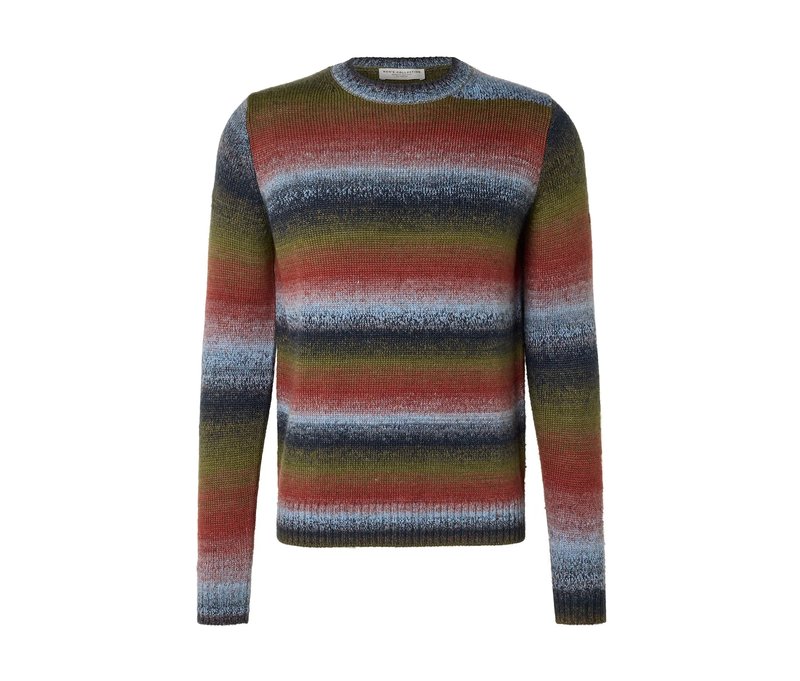 Tchibo - Pullover mit Wolle - Herren - Gr. M - blau/gestreift