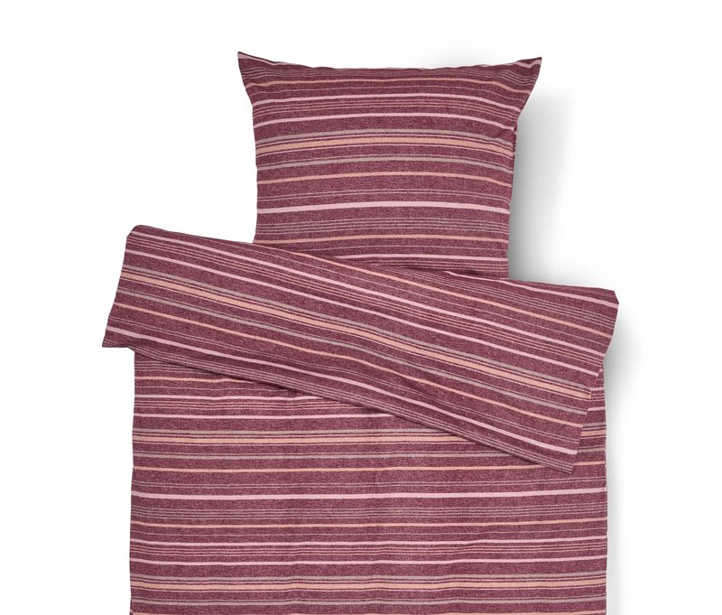 Tchibo - Melange-Flanell-Bettwäsche - bordeaux