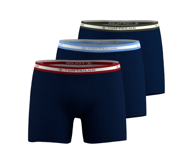 3 Tom Tailor lange Slipboxer »Buffer« - Herren - Gr. S/4 - dunkelblau
