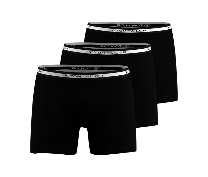 3 Tom Tailor lange Slipboxer »Buffer« - Herren - Gr. L/6 - schwarz