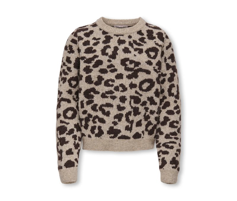 Tchibo - Only Girls Dora Strickpullover Leo - Mädchen - Gr. 134/140 - braun