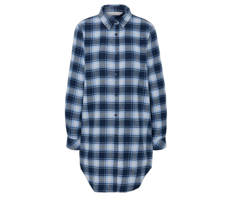 Tchibo - Damen-Flanell-Nachthemd - Damen - Gr. S - blau
