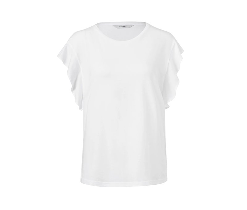 Tchibo - Shirt mit Volant - Damen - Gr. M - weiß