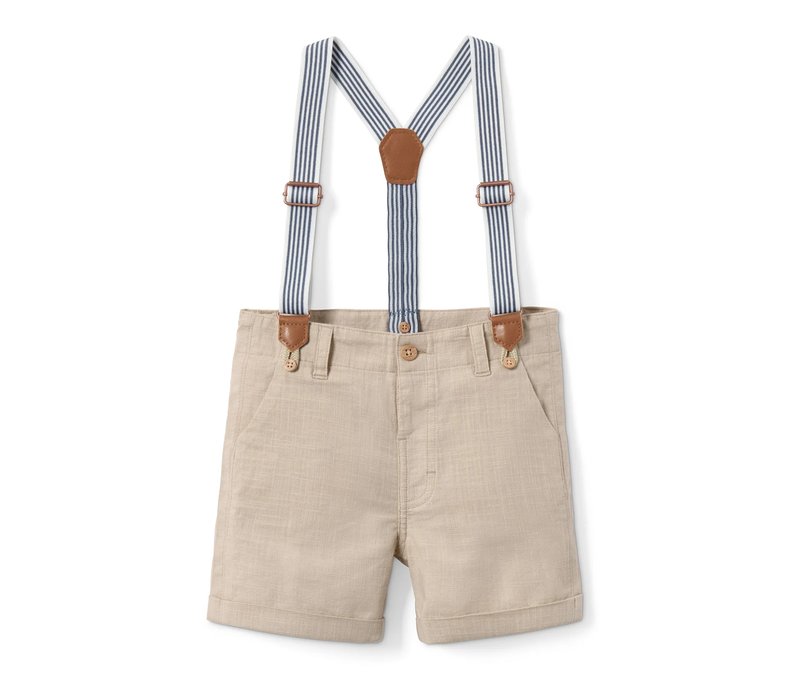 Tchibo - Shorts mit Hosenträgern - Jungen - Gr. 134/140 - beige