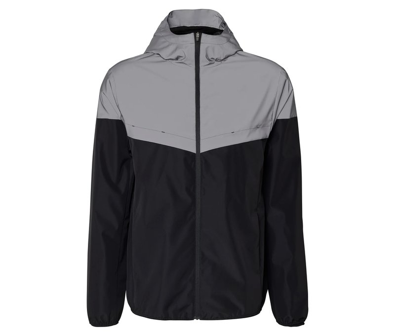 Tchibo - Windprotection-Laufjacke - Herren - Gr. L - silber/print