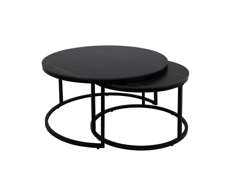 Tchibo - 2 Hela Couchtische »Luis II« - 88x85x12cm - schwarz -