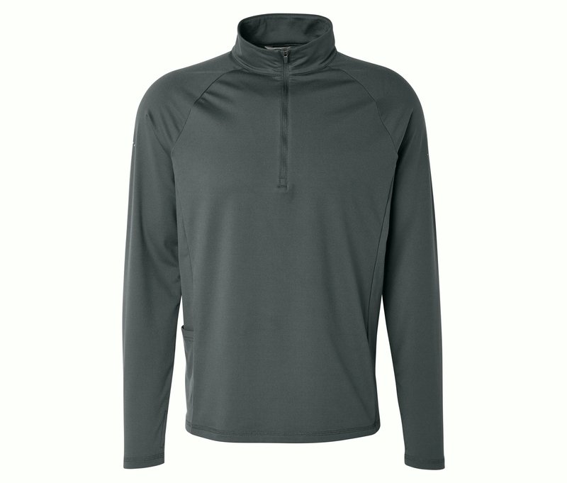 Tchibo - Thermo-Sportshirt »Half Zip« - Herren - Gr. S - dunkelgrün