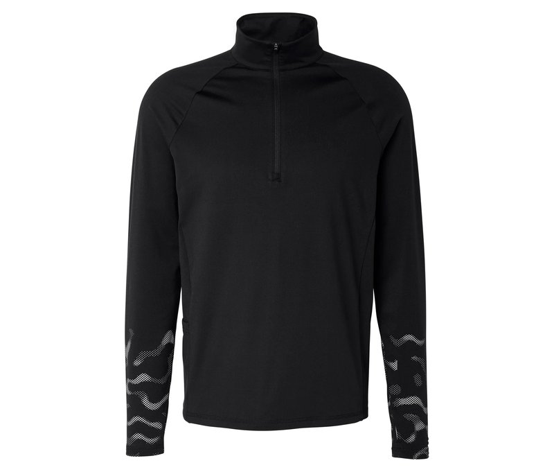 Tchibo - Thermo-Sportshirt »Half Zip« - Herren - Gr. XL - schwarz/print