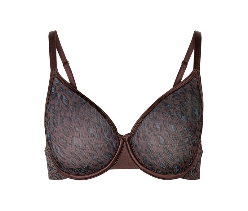 Tchibo - Mesh-Bügel-BH - Damen - Gr. 85B - braun/print