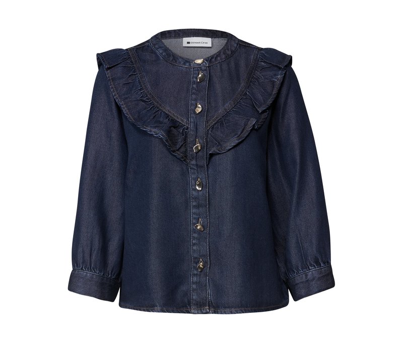 Street One Jeansbluse - Damen - Gr. 38 - blau