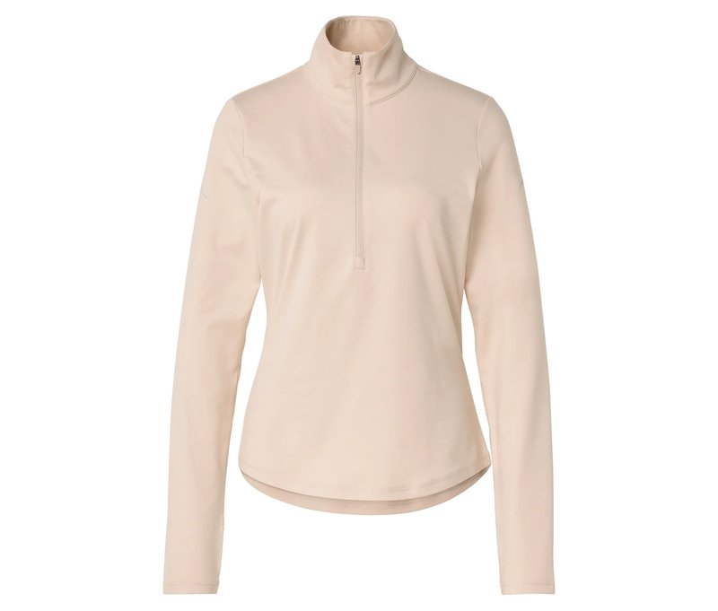 Tchibo - Thermo-Sportshirt mit Half-Zip - Damen - Gr. S - beige